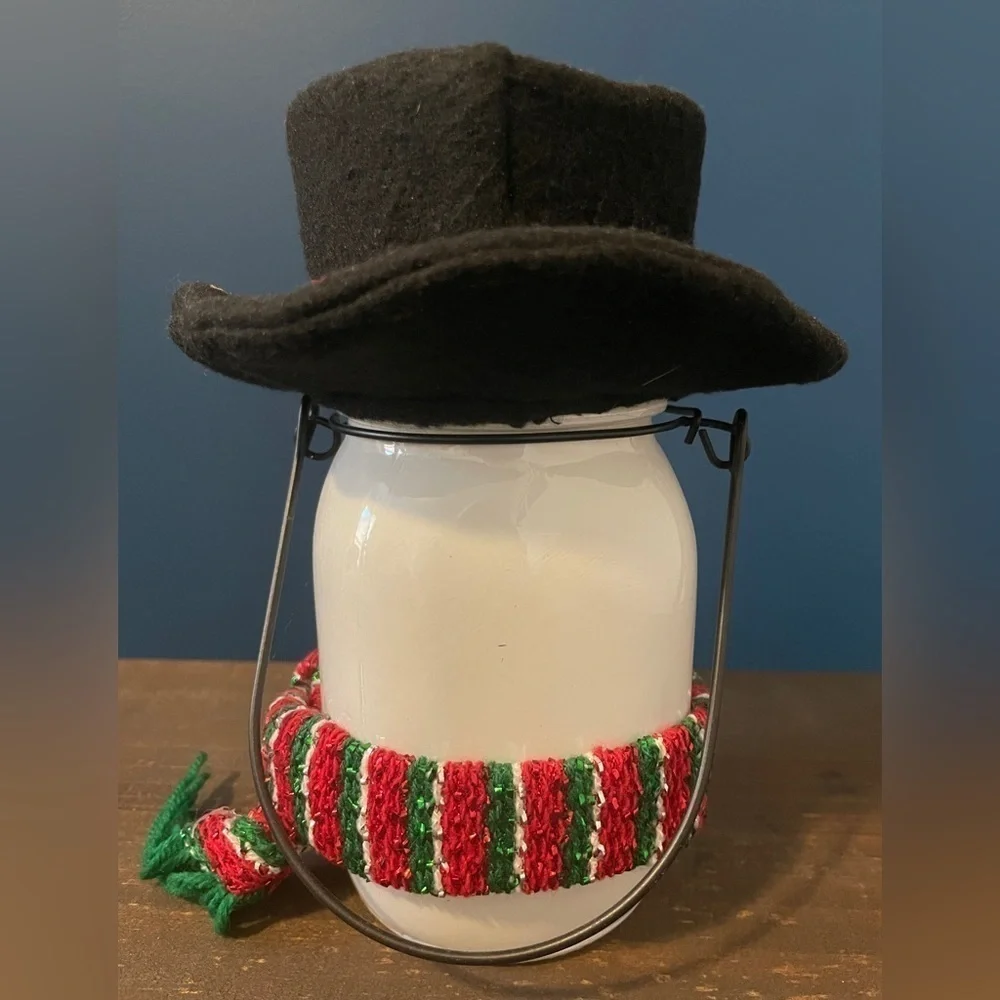 Mason jar snowman